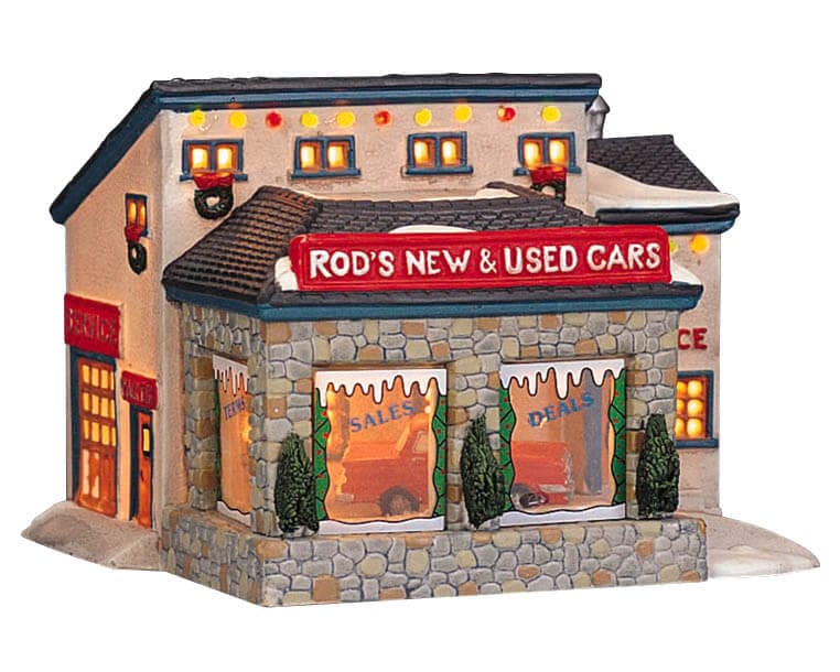 lemax-rod-s-car-lot-holidays-seasons-miniaturhaus image 1