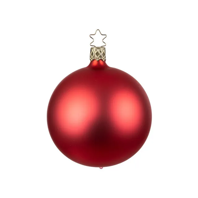 inge-glas-christbaumkugel-korallenrot-matt-12-cm image 1