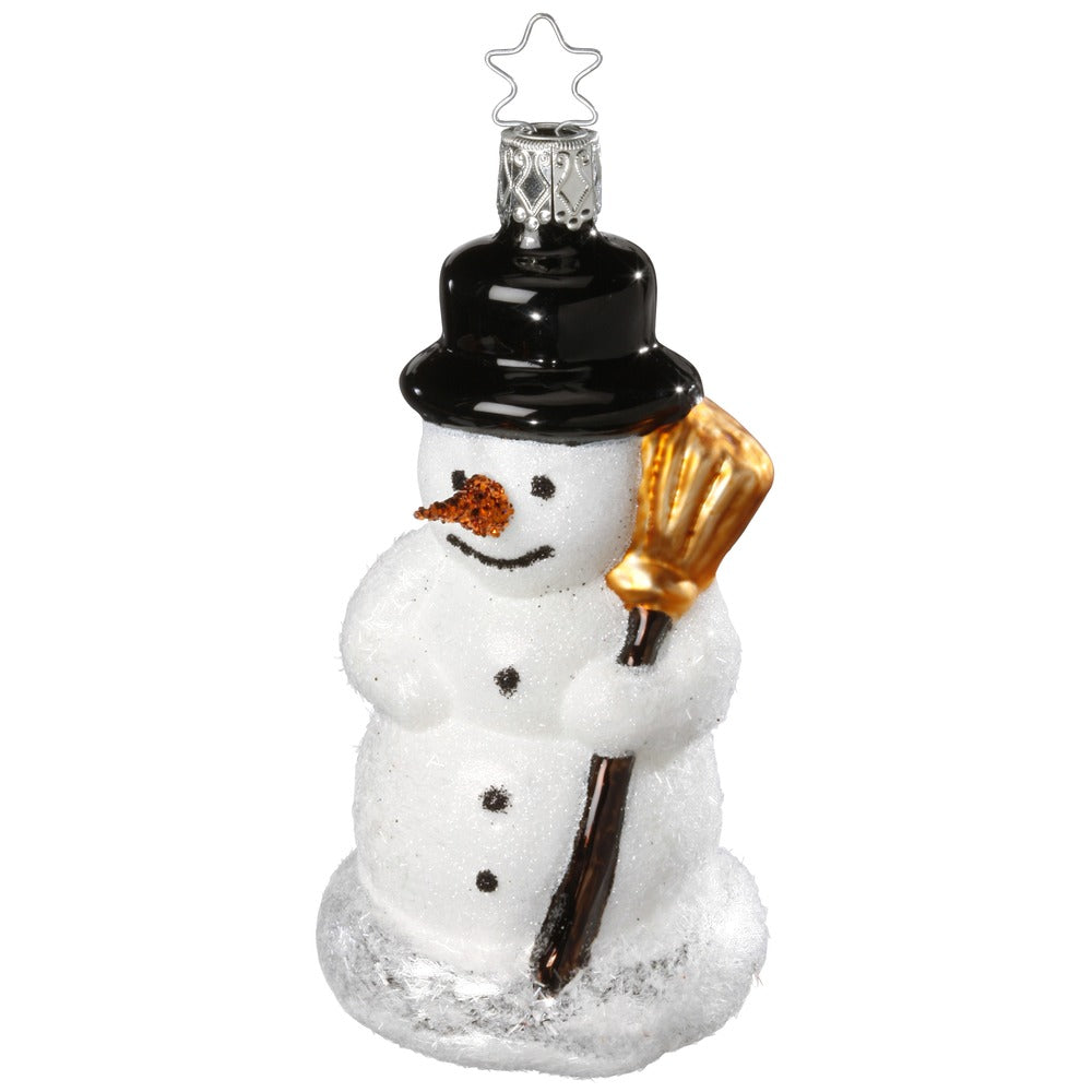 inge-glas-kecke-karottennase-schneemann-christbaumkugel-10-5-cm-wei image 1