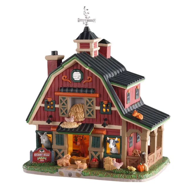 lemax-hickory-hills-farm-beleuchtetes-bauernhofhaus-miniatur image 1