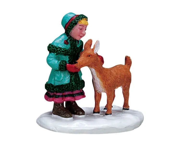 lemax-girl-fawn-weihnachtsdorf-tierfigur-reh image 1