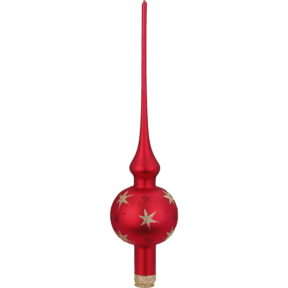 inge-glas-sternenhimmel-christbaumspitze-7-x-30-cm-rot-matt image 1