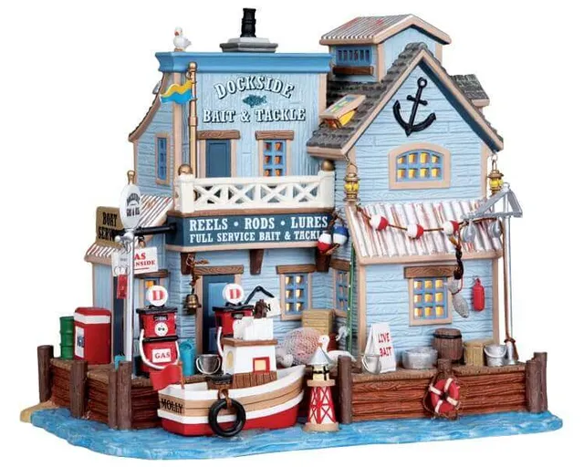 lemax-dockside-bait-tackle-miniatur-angelshop-f-r-weihnachtsdorf image 1