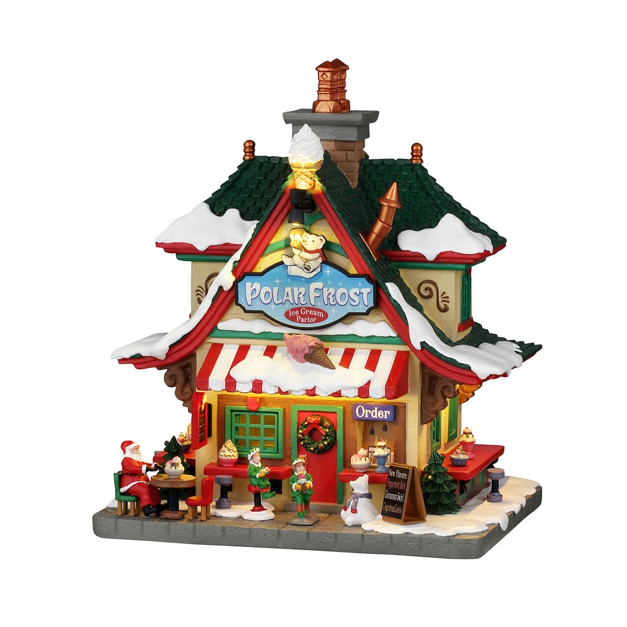 lemax-polar-frost-ice-cream-parlor-beleuchtetes-santa-s-wonderland-haus image 1