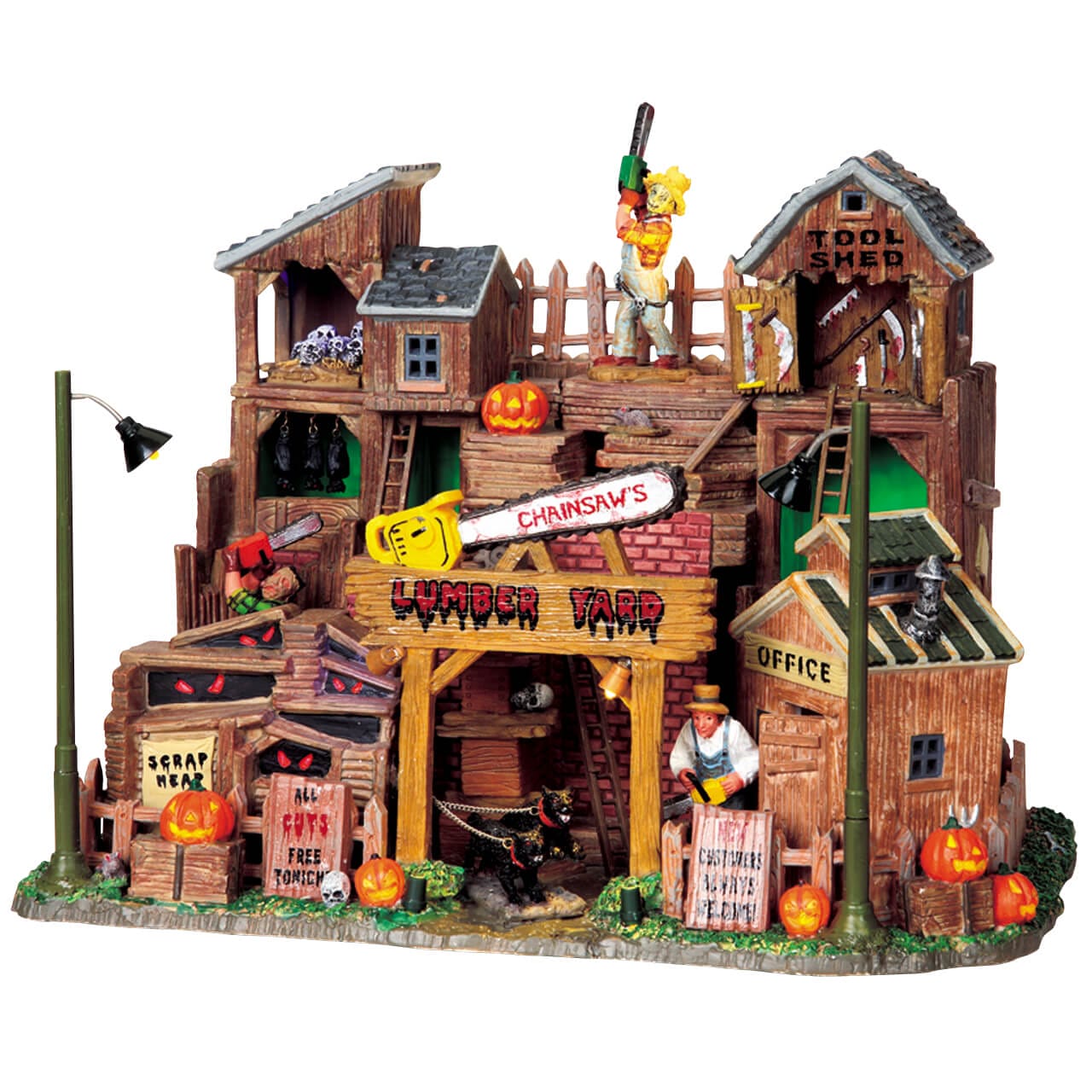 lemax-chainsaw-s-lumber-yard-spooky-town-geb-ude image 1