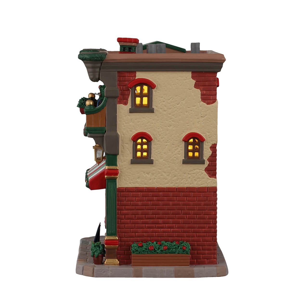 lemax-mario-s-pizzeria-bistro-beleuchtetes-miniaturhaus image 3