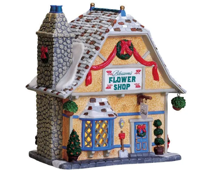 lemax-blossom-s-flower-shop-weihnachtsdorf-laden-beleuchtet image 1