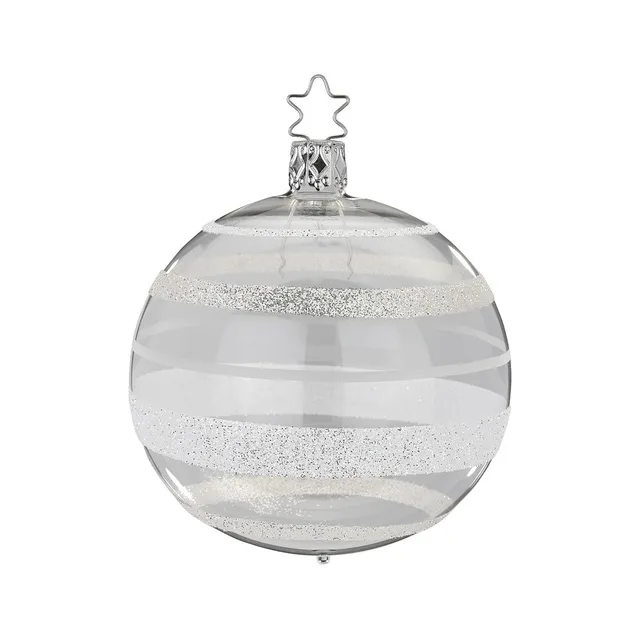 inge-glas-schillernde-streifen-christbaumkugel-glasklar-8-cm image 1
