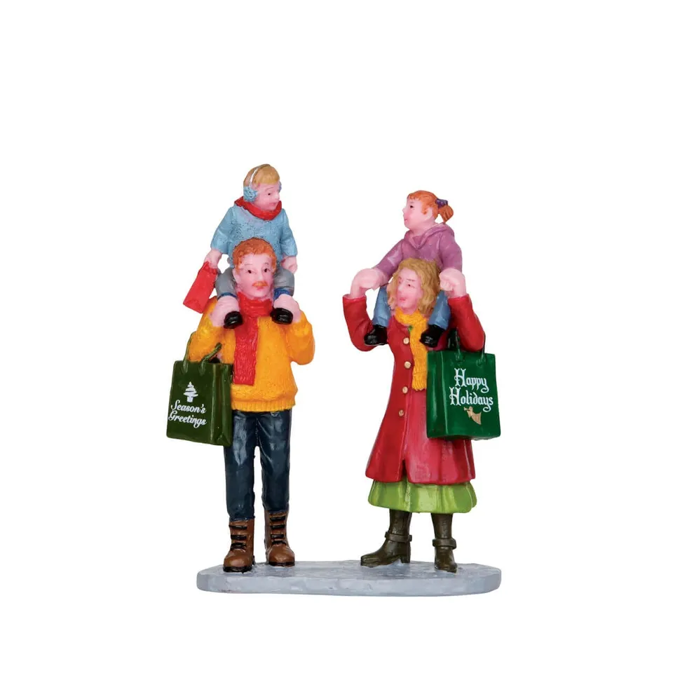 lemax-family-christmas-shopping-figuren-set-vail-village image 1