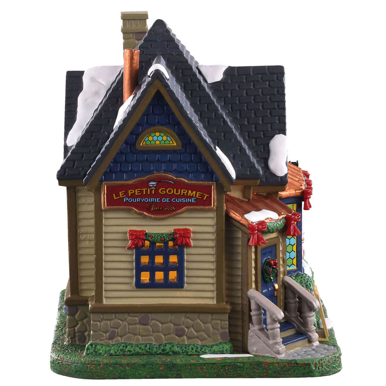 lemax-le-petit-gourmet-beleuchtetes-weihnachtshaus-restaurant image 2