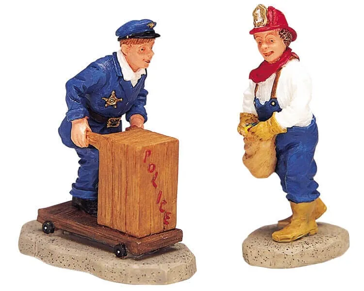 lemax-fireman-policeman-figuren-set-spooky-town image 1
