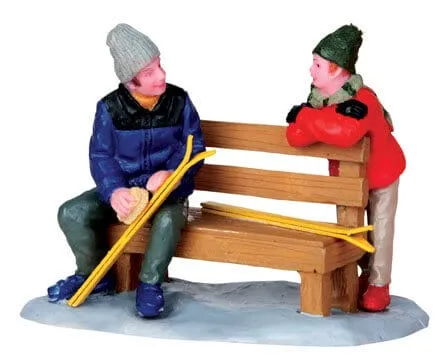 lemax-waxing-skis-miniatur-figurenset image 1