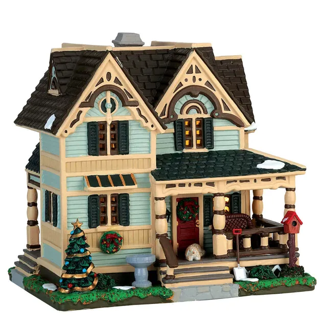 lemax-allison-house-miniatur-wohnhaus-beleuchtetes-dorfhaus image 1