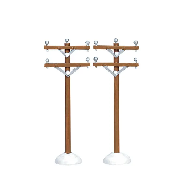 lemax-telephone-poles-set-of-2-miniatur-strommasten image 1