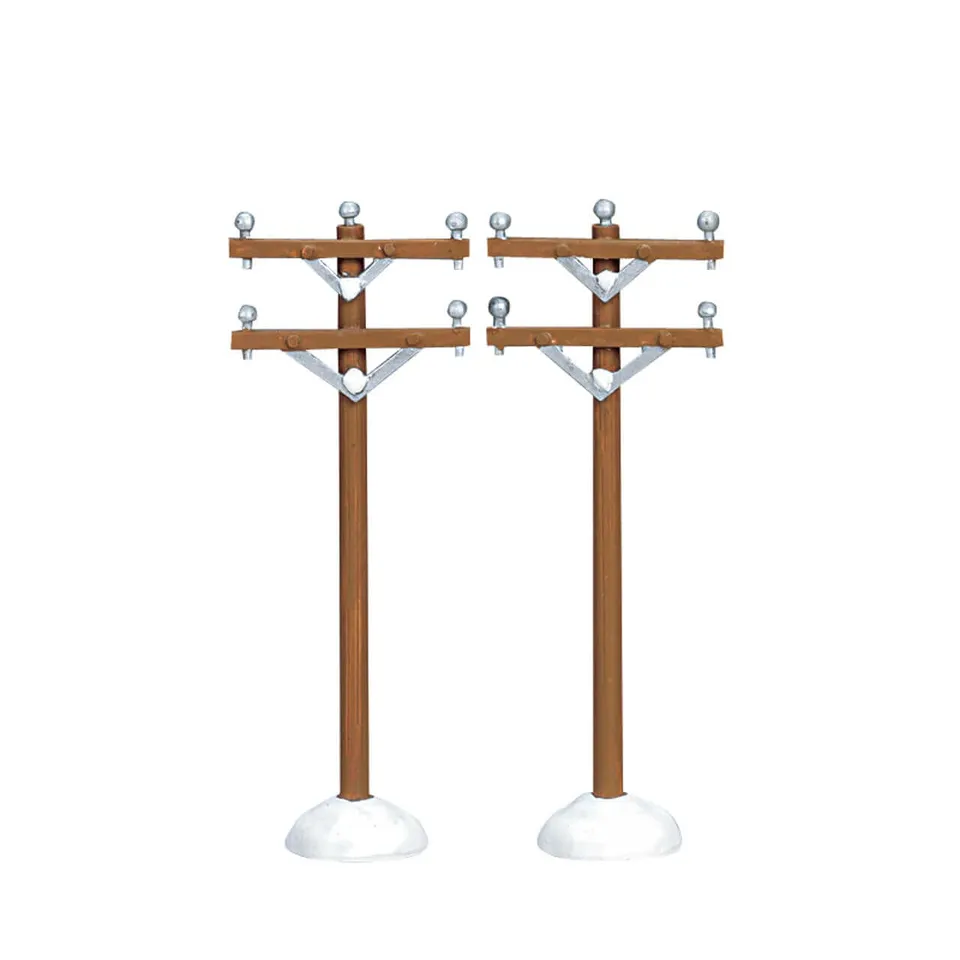 lemax-telephone-poles-set-of-2-miniatur-strommasten image 1
