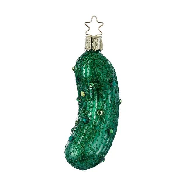 inge-glas-prachtvolle-gurke-christbaumkugel-aus-glas-9-cm-gr-n image 1