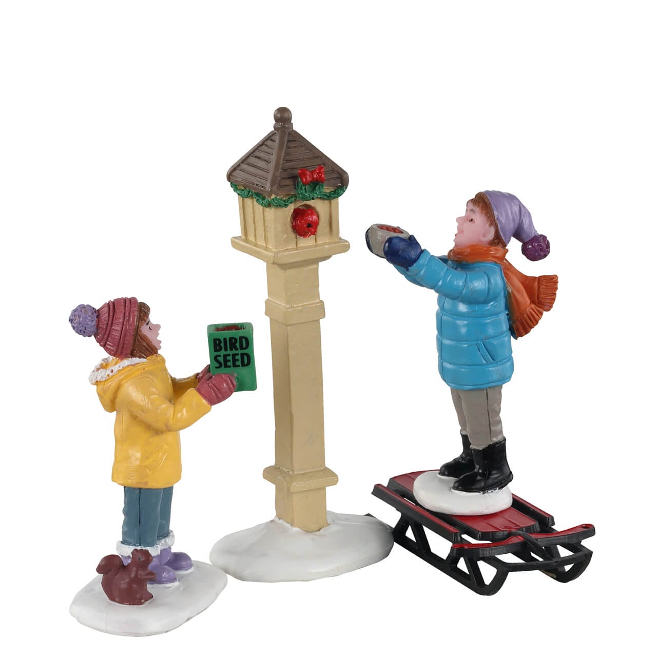 lemax-the-bird-feeders-winter-figuren-set-mit-schlitten image 1