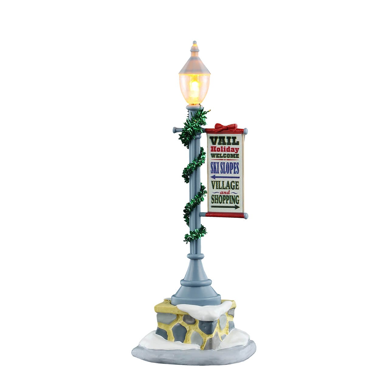 lemax-vail-lamp-post-laterne-mit-girlande-vail-village image 1
