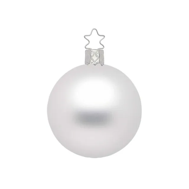 inge-glas-kugel-wei-matt-christbaumkugel-12-cm image 1
