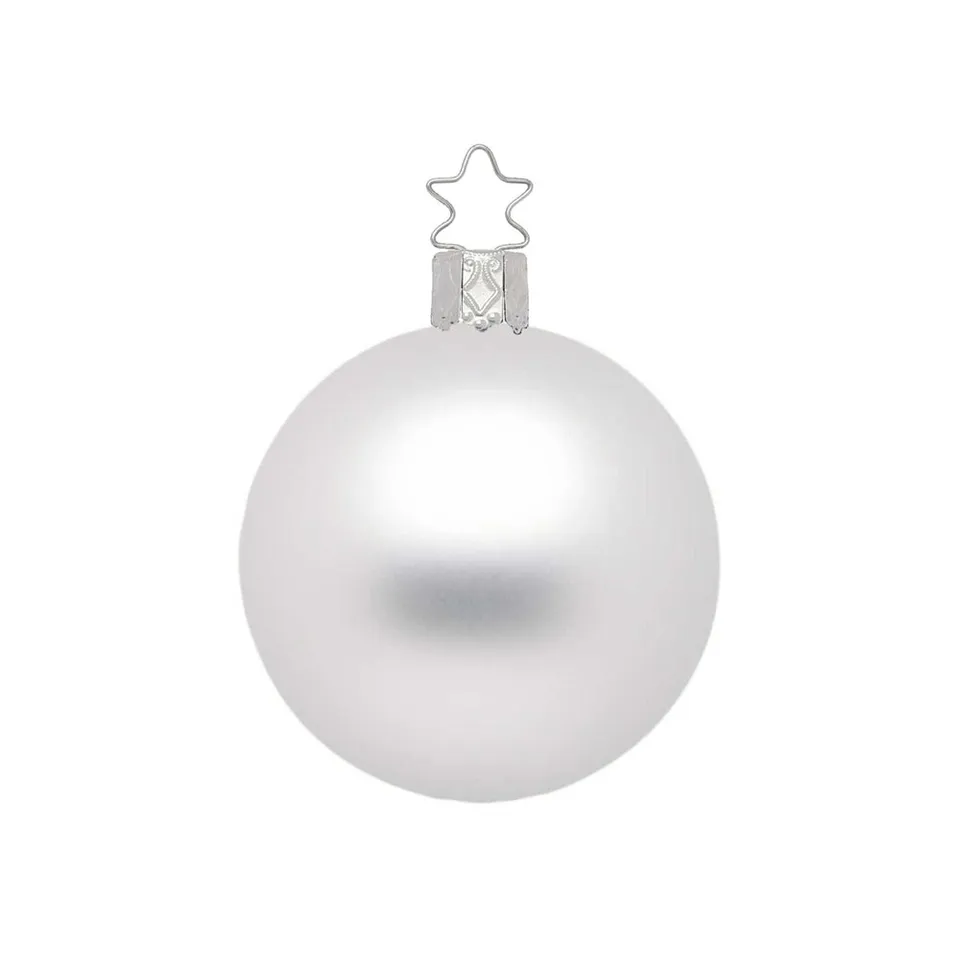 inge-glas-kugel-wei-matt-christbaumkugel-12-cm image 1
