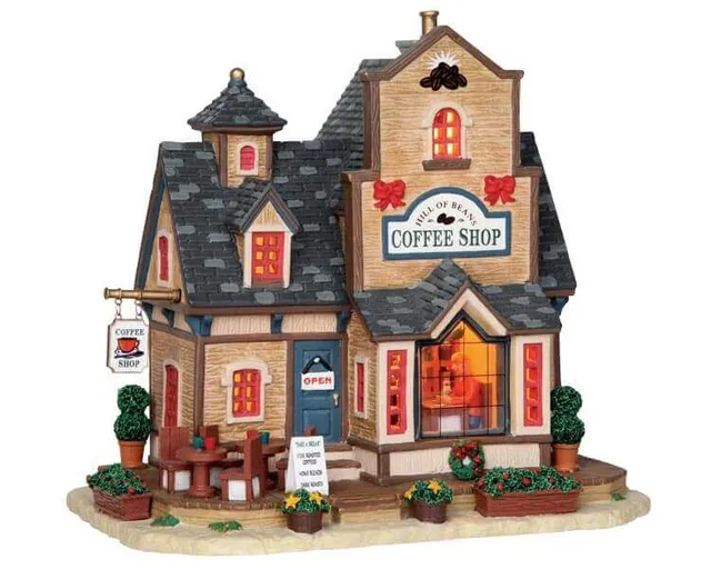 lemax-hill-of-beans-coffee-shop-beleuchtetes-dorfhaus image 1