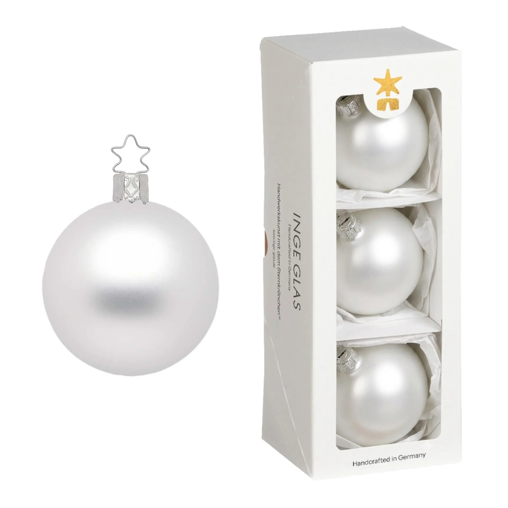 inge-glas-kugeln-wei-matt-christbaumkugeln-8-cm image 1