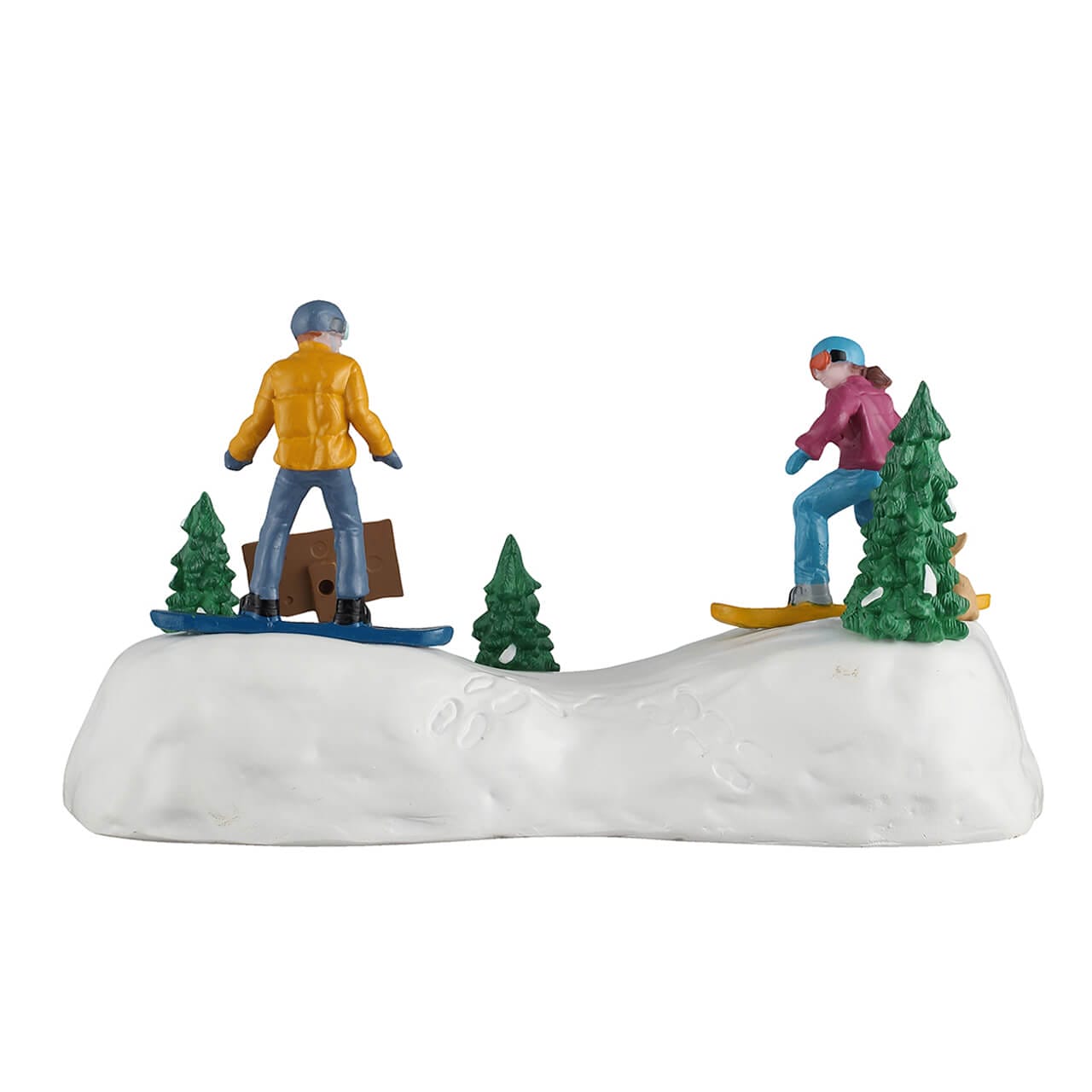 lemax-snowboarding-practice-vail-village-miniatur-szene image 4