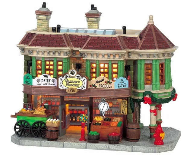 lemax-graham-s-grocery-beleuchteter-miniatur-lebensmittelladen image 1