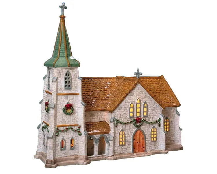 lemax-st-michael-s-church-beleuchtetes-miniatur-kirchengeb-ude image 1