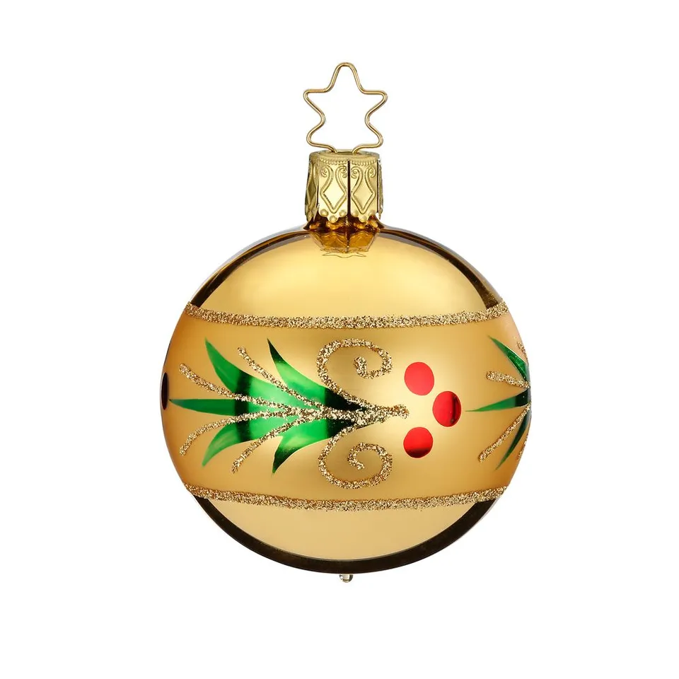 inge-glas-christbaumkugel-stechpalme-6-cm-inkagold image 1