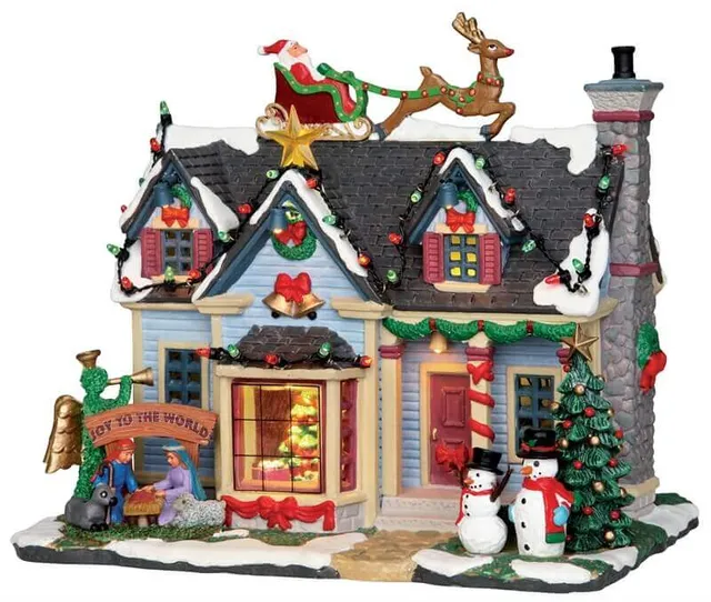 lemax-best-decorated-house-beleuchtetes-haus-mit-blinklichtern image 1