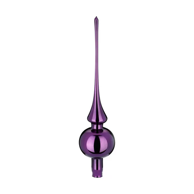 inge-glas-spitze-royalviolett-glanz-christbaumspitze-7-x-30-cm image 1