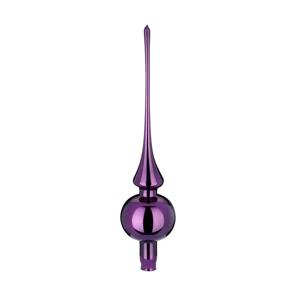 inge-glas-spitze-royalviolett-glanz-christbaumspitze-7-x-30-cm image 1