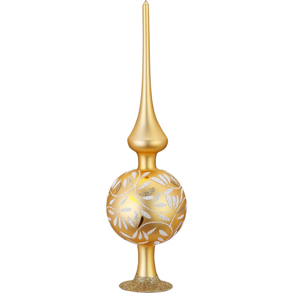 inge-glas-freudentanz-christbaumspitze-25-cm-inkagold-matt image 1