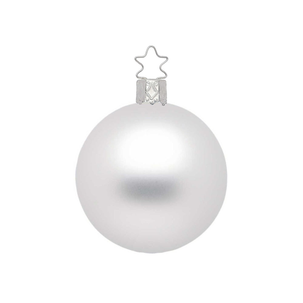 inge-glas-kugel-wei-matt-christbaumkugel-12-cm image 1