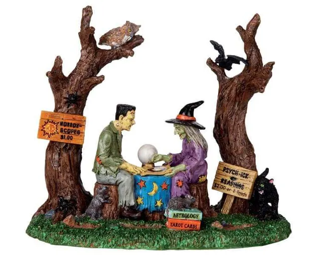 lemax-horror-scope-readings-spooky-town-miniaturhaus-mit-licht image 1