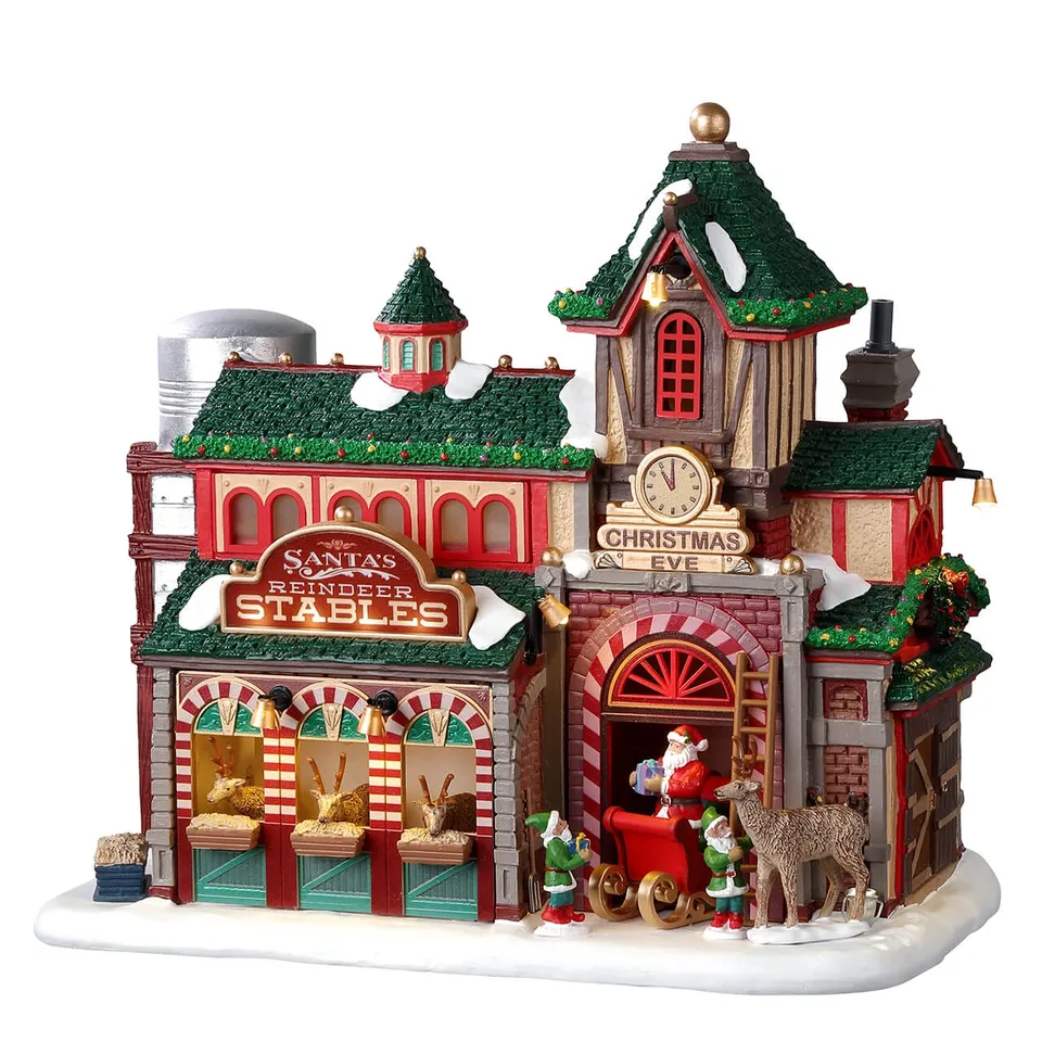 lemax-santa-s-reindeer-stables-santa-s-wonderland image 1