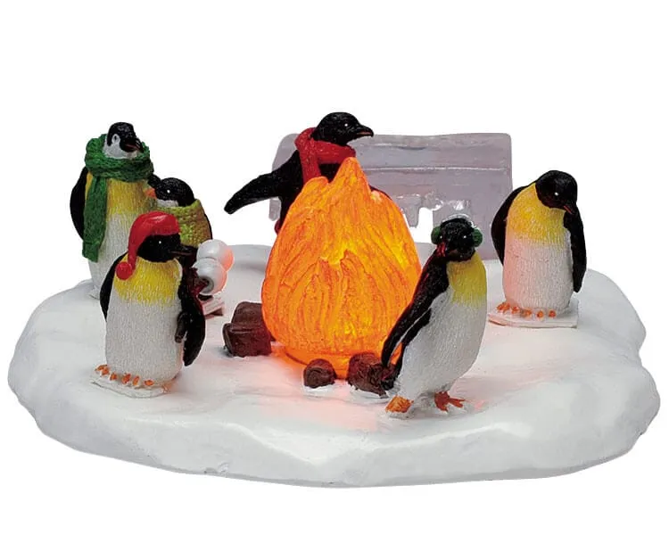 lemax-holidays-seasons-penguin-warmup-weihnachtliche-miniatur-pinguin-szene image 1