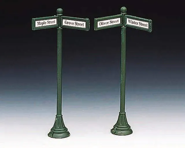 lemax-street-sign-with-labels-set-of-2-stra-enschilder image 1