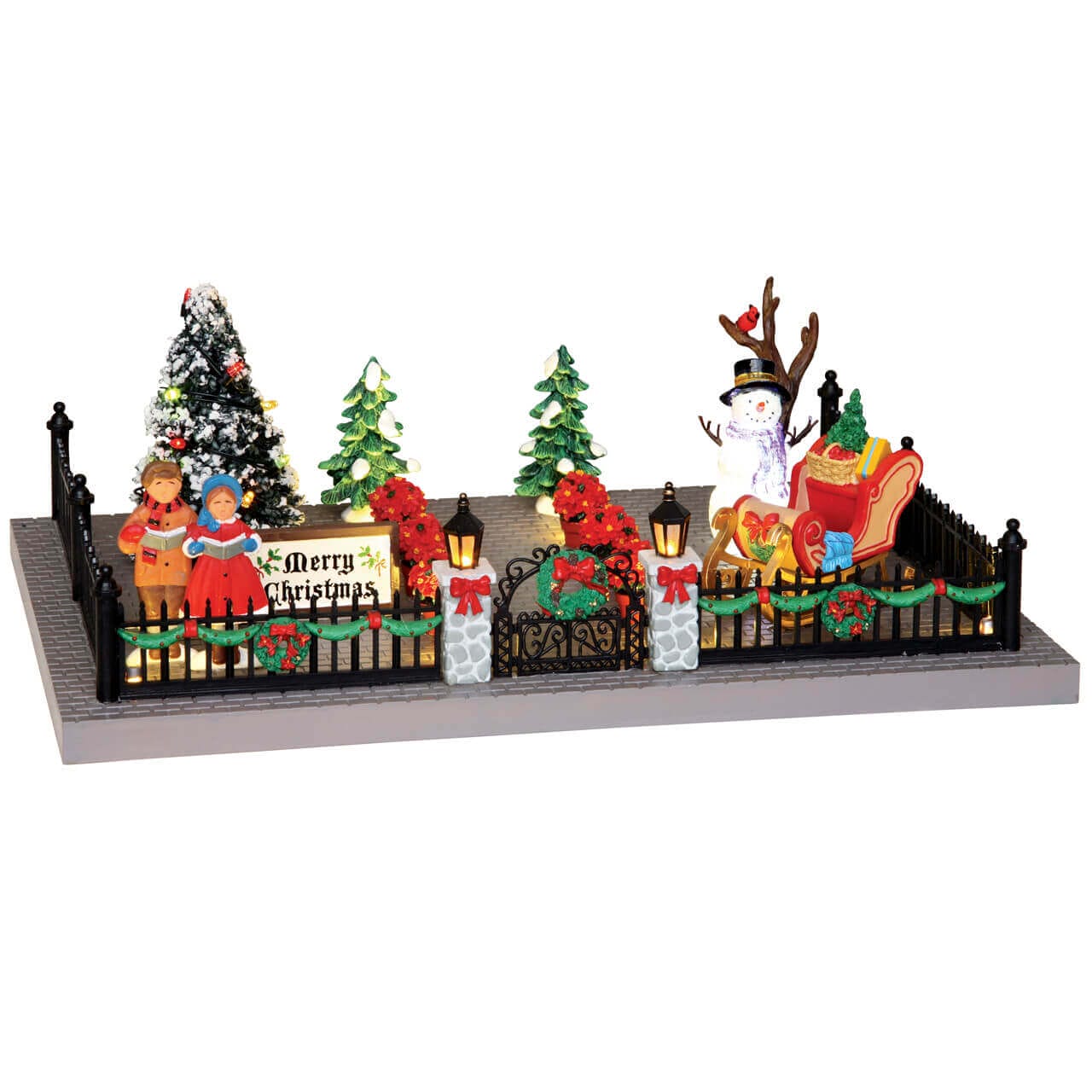 lemax-decorated-victorian-front-yard-miniatur-szene image 1