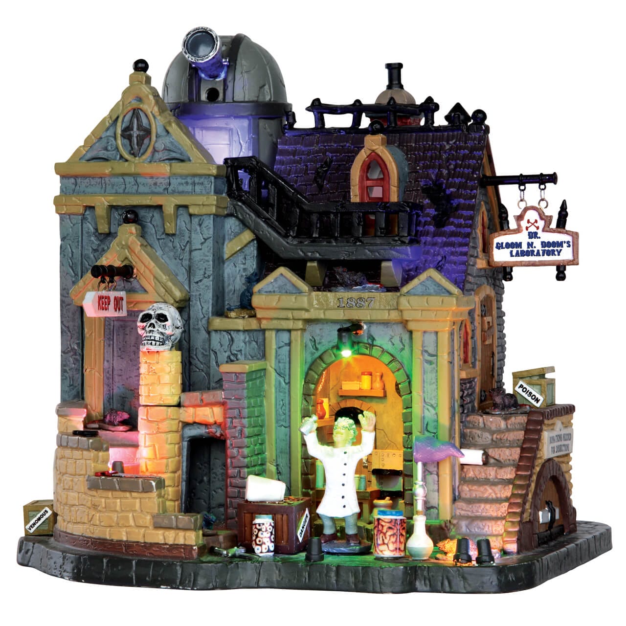 lemax-dr-gloom-n-doom-s-laboratory-beleuchtetes-grusel-labor image 2