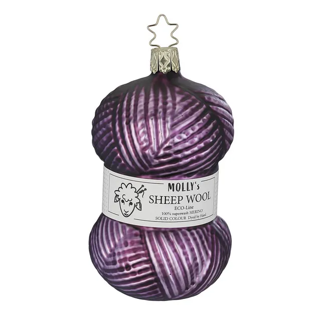 inge-glas-feine-wolle-traube-glas-christbaumkugel-11-cm-lila image 1