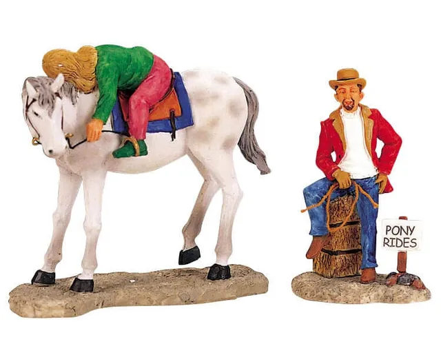 lemax-pony-rides-miniatur-figuren-set-f-r-weihnachtsdorf image 1