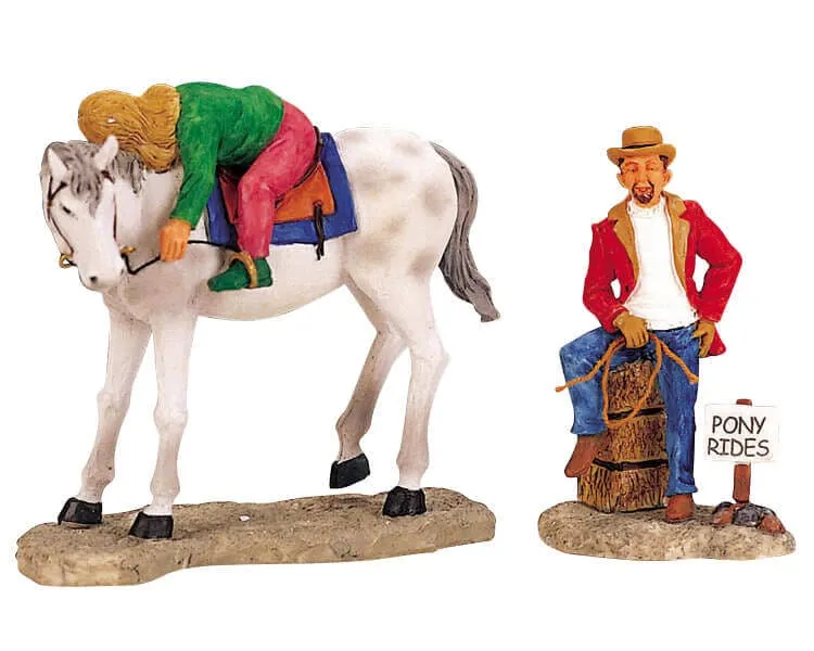 lemax-pony-rides-miniatur-figuren-set-f-r-weihnachtsdorf image 1
