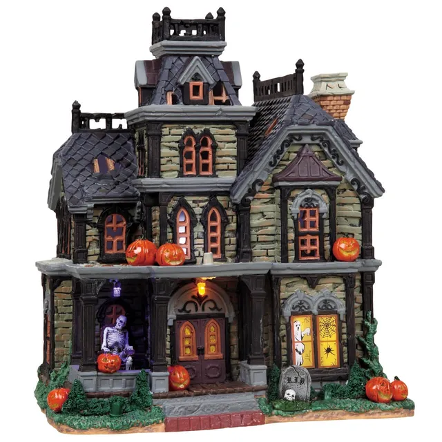 lemax-dreadful-manor-spooky-town-beleuchtetes-miniaturhaus image 1