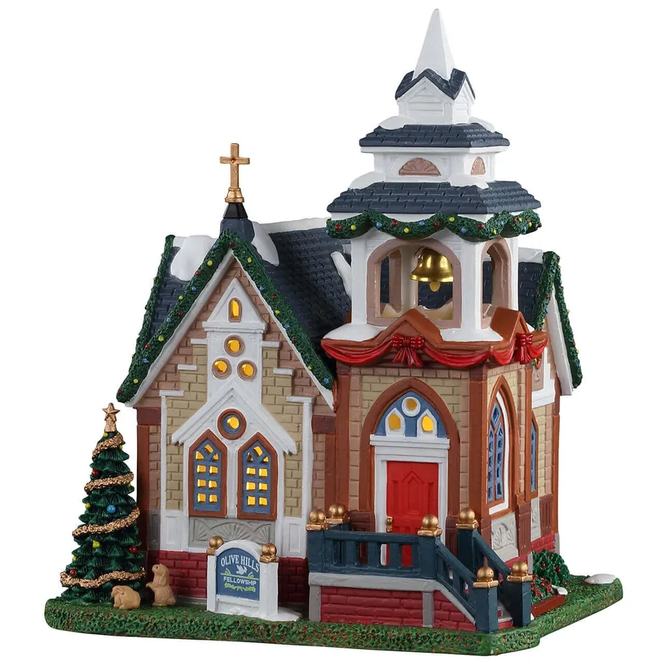lemax-olive-hills-fellowship-kirche-miniaturhaus image 1