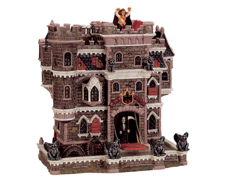 lemax-castle-on-spooky-hill-beleuchtetes-miniatur-spukschloss image 1