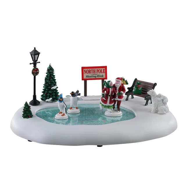 lemax-north-pole-skating-rink-beleuchtete-eislauf-szene image 1