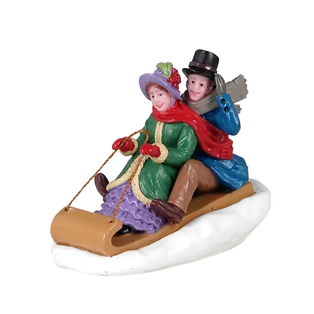 lemax-victorian-toboggan-ride-caddington-schlitten-figurenpaar image 1