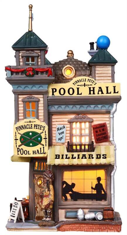 lemax-pinnacle-pete-s-pool-hall-beleuchtetes-miniaturhaus image 2